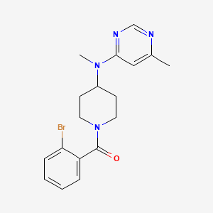 molecular formula C18H21BrN4O B2832762 N-[1-(2-bromobenzoyl)piperidin-4-yl]-N,6-dimethylpyrimidin-4-amine CAS No. 2415552-17-7