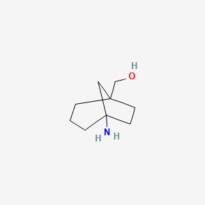 molecular formula C9H18ClNO B2832798 (5-Aminobicyclo[3.2.1]octan-1-yl)methanol CAS No. 1427704-93-5