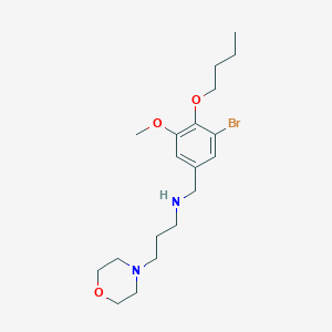 molecular formula C19H31BrN2O3 B283288 N-(3-BROMO-4-BUTOXY-5-METHOXYBENZYL)-N-(3-MORPHOLINOPROPYL)AMINE 