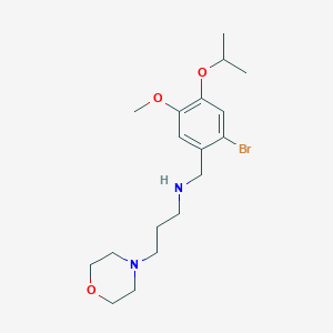 molecular formula C18H29BrN2O3 B283291 N-(2-BROMO-4-ISOPROPOXY-5-METHOXYBENZYL)-N-(3-MORPHOLINOPROPYL)AMINE 