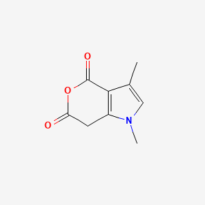 molecular formula C9H9NO3 B2832924 1,3-dimethyl-1H,4H,6H,7H-pyrano[4,3-b]pyrrole-4,6-dione CAS No. 86814-97-3