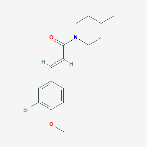 (E)-3-(3-bromo-4-methoxyphenyl)-1-(4-methylpiperidin-1-yl)prop-2-en-1-one