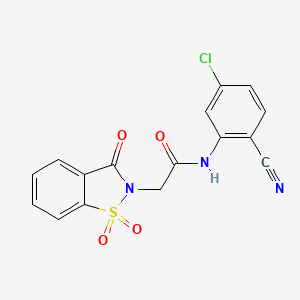 B2832963 N-(5-chloro-2-cyanophenyl)-2-(1,1,3-trioxo-1,2-benzothiazol-2-yl)acetamide CAS No. 380485-74-5