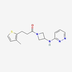 3-(3-Methylthiophen-2-yl)-1-{3-[(pyridazin-3-yl)amino]azetidin-1-yl}propan-1-one