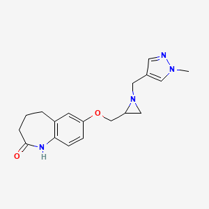7-[[1-[(1-Methylpyrazol-4-yl)methyl]aziridin-2-yl]methoxy]-1,3,4,5-tetrahydro-1-benzazepin-2-one