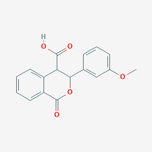 molecular formula C17H14O5 B2832973 3-(3-methoxyphenyl)-1-oxo-3,4-dihydro-1H-isochromene-4-carboxylic acid CAS No. 400751-55-5