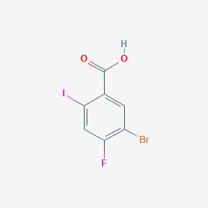 molecular formula C7H3BrFIO2 B2832976 5-Bromo-4-fluoro-2-iodobenzoic acid CAS No. 1335513-63-7