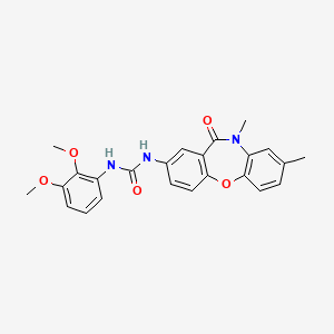 molecular formula C24H23N3O5 B2832985 1-(2,3-Dimethoxyphenyl)-3-(8,10-dimethyl-11-oxo-10,11-dihydrodibenzo[b,f][1,4]oxazepin-2-yl)urea CAS No. 1203359-26-5