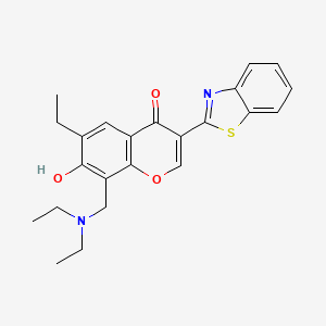 3-(1,3-benzothiazol-2-yl)-8-[(diethylamino)methyl]-6-ethyl-7-hydroxy-4H-chromen-4-one