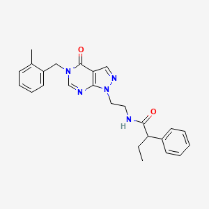 N-(2-(5-(2-methylbenzyl)-4-oxo-4,5-dihydro-1H-pyrazolo[3,4-d]pyrimidin-1-yl)ethyl)-2-phenylbutanamide
