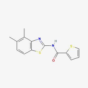 molecular formula C14H12N2OS2 B2832992 N-(4,5-dimethyl-1,3-benzothiazol-2-yl)thiophene-2-carboxamide CAS No. 940368-32-1