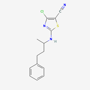 4-Chloro-2-[(1-methyl-3-phenylpropyl)amino]-1,3-thiazole-5-carbonitrile
