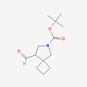 molecular formula C13H21NO3 B2833002 Tert-butyl 8-formyl-6-azaspiro[3.4]octane-6-carboxylate CAS No. 2137718-90-0