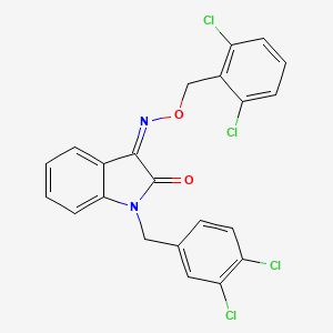 (3Z)-3-{[(2,6-dichlorophenyl)methoxy]imino}-1-[(3,4-dichlorophenyl)methyl]-2,3-dihydro-1H-indol-2-one
