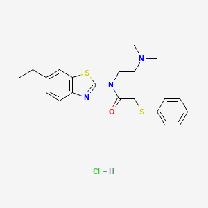 N-(2-(dimethylamino)ethyl)-N-(6-ethylbenzo[d]thiazol-2-yl)-2-(phenylthio)acetamide hydrochloride