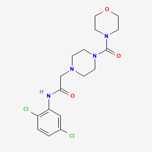 molecular formula C17H22Cl2N4O3 B2833011 N-(2,5-dichlorophenyl)-2-[4-(morpholine-4-carbonyl)piperazin-1-yl]acetamide CAS No. 691398-61-5