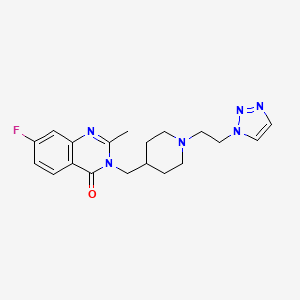 7-Fluoro-2-methyl-3-[[1-[2-(triazol-1-yl)ethyl]piperidin-4-yl]methyl]quinazolin-4-one