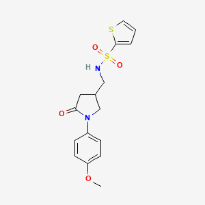 N-((1-(4-methoxyphenyl)-5-oxopyrrolidin-3-yl)methyl)thiophene-2-sulfonamide