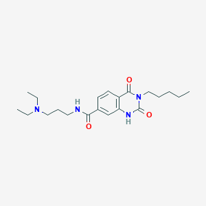 N-[3-(diethylamino)propyl]-2,4-dioxo-3-pentyl-1,2,3,4-tetrahydroquinazoline-7-carboxamide