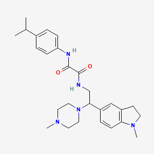 N1-(4-isopropylphenyl)-N2-(2-(1-methylindolin-5-yl)-2-(4-methylpiperazin-1-yl)ethyl)oxalamide