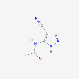 N-(4-cyano-1H-pyrazol-5-yl)acetamide