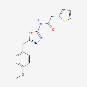 N-(5-(4-methoxybenzyl)-1,3,4-oxadiazol-2-yl)-2-(thiophen-2-yl)acetamide