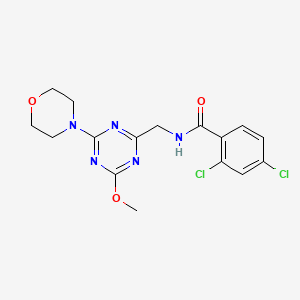 2,4-dichloro-N-((4-methoxy-6-morpholino-1,3,5-triazin-2-yl)methyl)benzamide