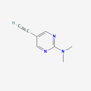 molecular formula C8H9N3 B2833026 5-Ethynyl-N,N-dimethylpyrimidin-2-amine CAS No. 1196146-66-3