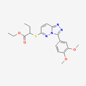 molecular formula C19H22N4O4S B2833029 Ethyl 2-((3-(3,4-dimethoxyphenyl)-[1,2,4]triazolo[4,3-b]pyridazin-6-yl)thio)butanoate CAS No. 852437-97-9
