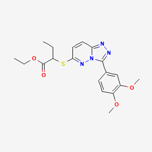 Ethyl 2-((3-(3,4-dimethoxyphenyl)-[1,2,4]triazolo[4,3-b]pyridazin-6-yl)thio)butanoate
