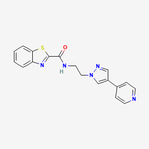 N-{2-[4-(pyridin-4-yl)-1H-pyrazol-1-yl]ethyl}-1,3-benzothiazole-2-carboxamide