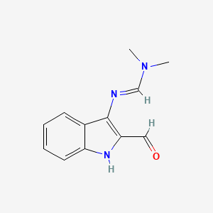 molecular formula C12H13N3O B2833033 N'-(2-formyl-1H-indol-3-yl)-N,N-dimethylimidoformamide CAS No. 75394-78-4