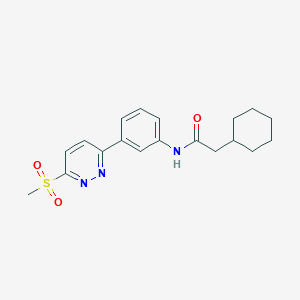 2-cyclohexyl-N-(3-(6-(methylsulfonyl)pyridazin-3-yl)phenyl)acetamide