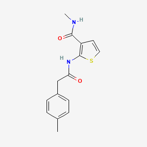 molecular formula C15H16N2O2S B2833037 N-methyl-2-(2-(p-tolyl)acetamido)thiophene-3-carboxamide CAS No. 923379-73-1