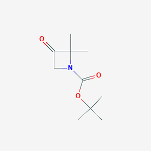 molecular formula C10H17NO3 B2833040 tert-Butyl 2,2-dimethyl-3-oxoazetidine-1-carboxylate CAS No. 1628748-83-3