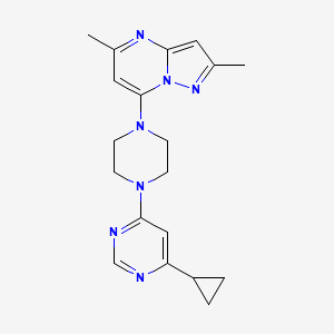 7-[4-(6-Cyclopropylpyrimidin-4-yl)piperazin-1-yl]-2,5-dimethylpyrazolo[1,5-a]pyrimidine