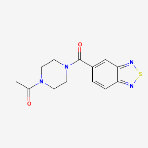 molecular formula C13H14N4O2S B2833059 1-(4-(Benzo[c][1,2,5]thiadiazole-5-carbonyl)piperazin-1-yl)ethanone CAS No. 1207051-08-8