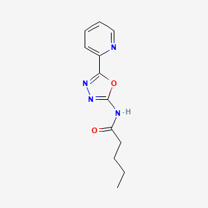 N-(5-(pyridin-2-yl)-1,3,4-oxadiazol-2-yl)pentanamide