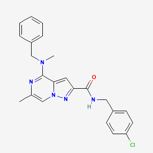 4-[benzyl(methyl)amino]-N-(4-chlorobenzyl)-6-methylpyrazolo[1,5-a]pyrazine-2-carboxamide