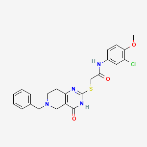 2-((6-benzyl-4-oxo-3,4,5,6,7,8-hexahydropyrido[4,3-d]pyrimidin-2-yl)thio)-N-(3-chloro-4-methoxyphenyl)acetamide
