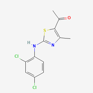 1-(3-((2,4-Dichlorophenyl)amino)-5-methyl-2,4-thiazolyl)ethan-1-one