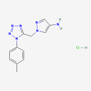 1-{[1-(4-methylphenyl)-1H-1,2,3,4-tetrazol-5-yl]methyl}-1H-pyrazol-4-amine hydrochloride