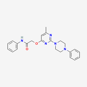 2-{[6-methyl-2-(4-phenylpiperazin-1-yl)pyrimidin-4-yl]oxy}-N-phenylacetamide