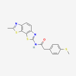 N-(7-methylbenzo[1,2-d:4,3-d']bis(thiazole)-2-yl)-2-(4-(methylthio)phenyl)acetamide