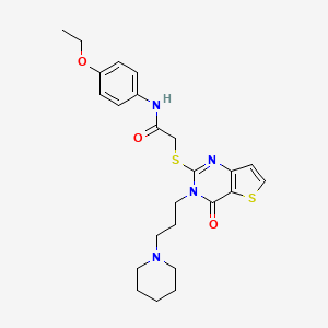 N-(4-ethoxyphenyl)-2-((4-oxo-3-(3-(piperidin-1-yl)propyl)-3,4-dihydrothieno[3,2-d]pyrimidin-2-yl)thio)acetamide