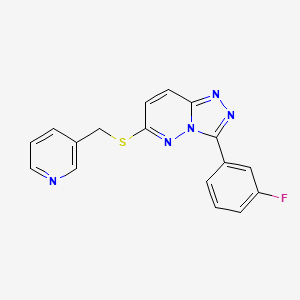 3-(3-Fluorophenyl)-6-(pyridin-3-ylmethylsulfanyl)-[1,2,4]triazolo[4,3-b]pyridazine