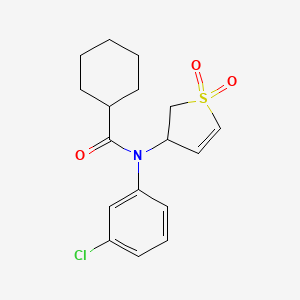 N-(3-chlorophenyl)-N-(1,1-dioxido-2,3-dihydrothiophen-3-yl)cyclohexanecarboxamide
