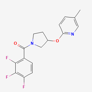 (3-((5-Methylpyridin-2-yl)oxy)pyrrolidin-1-yl)(2,3,4-trifluorophenyl)methanone