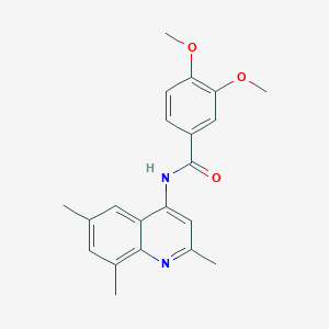 3,4-dimethoxy-N-(2,6,8-trimethylquinolin-4-yl)benzamide