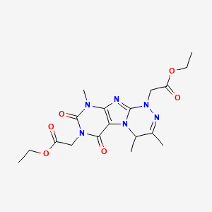 ethyl 2-{7-[(ethoxycarbonyl)methyl]-3,4,9-trimethyl-6,8-dioxo-5,7,9-trihydro-4 H-1,2,4-triazino[4,3-h]purinyl}acetate